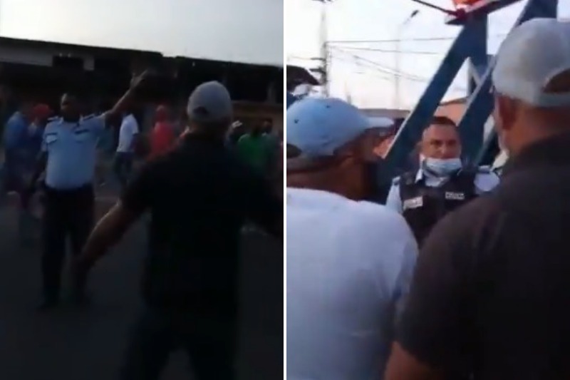 Policías amenazaron y dispararon al aire en medio de una protesta por combustible (Video) 2