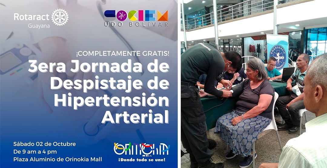 Orinokia Mall y Rotaract Guayana realizarán jornada de pesquisa de Hipertensión Arterial 13